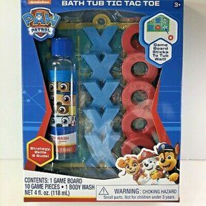 Nickelodeon Spin Master Paw Patrol Bath Tub Tic tac Toe Kids Game With Body Wash